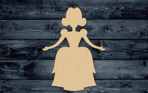 Princess Girl Queen Wood Cutout Shape Silhouette Blank Unpainted Sign 1/4 inch thick