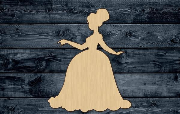 Princess Girl Queen Wood Cutout Shape Silhouette Blank Unpainted Sign 1/4 inch thick