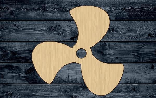 Propeller Ship Plane Wood Cutout Shape Silhouette Blank Unpainted Sign 1/4 inch thick