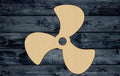 Propeller Ship Plane Wood Cutout Shape Silhouette Blank Unpainted Sign 1/4 inch thick