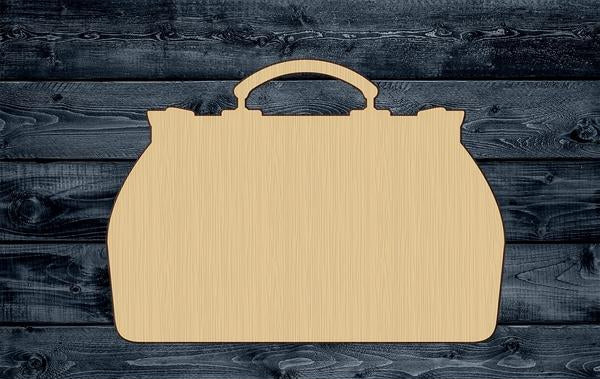 Purse Handbag Wallet Wood Cutout Shape Silhouette Blank Unpainted Sign 1/4 inch thick