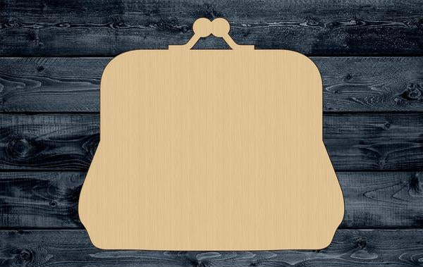 Purse Women Wallet Handbag Wood Cutout Shape Sign Silhouette 1/4 inch thick