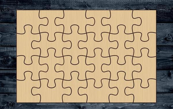 Puzzle Game Wood Cutout Shape Silhouette Blank Unpainted Sign 1/4 inch thick
