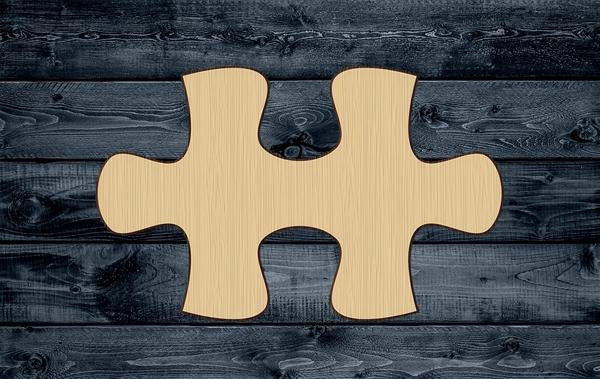 Puzzle Interlock Wood Cutout Shape Silhouette Blank Unpainted Sign 1/4 inch thick