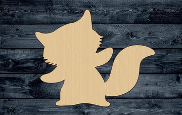 Raccoon Baby Wood Cutout Shape Silhouette Blank Unpainted Sign 1/4 inch thick