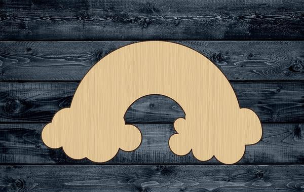 Rainbow Cloud Half Ring Wood Cutout Shape Silhouette Blank Unpainted Sign 1/4 inch thick