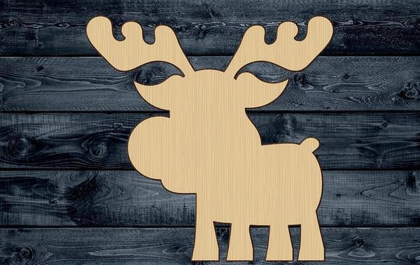 Reindeer Baby Deer Wood Cutout Shape Silhouette Blank Unpainted Sign 1/4 inch thick