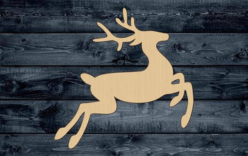 Reindeer Deer Wood Cutout Shape Silhouette Blank Unpainted Sign 1/4 inch thick