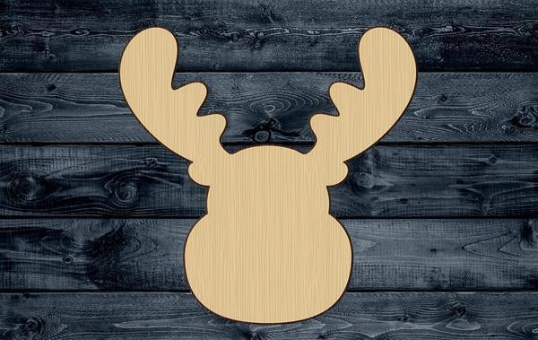 Reindeer Santa Christmas Wood Cutout Shape Silhouette Blank Unpainted Sign 1/4 inch thick