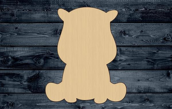 Rhino Baby Jungle Animal Wood Cutout Shape Silhouette Blank Unpainted Sign 1/4 inch thick