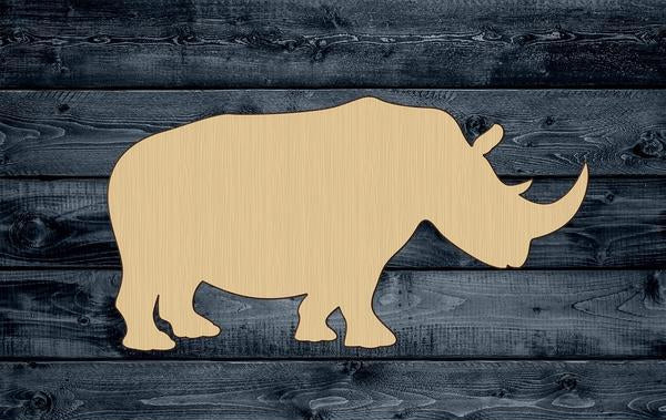 Rhino Jungle Animal Wood Cutout Party Shape Blank Unpainted Sign 1/4 inch thick