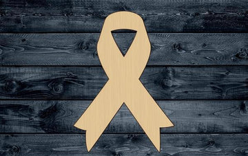 Ribbon Awareness Wood Cutout Shape Silhouette Blank Unpainted Sign 1/4 inch thick