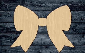 Ribbon Bow Christmas Gift Wood Cutout Shape Silhouette Blank Unpainted Sign 1/4 inch thick