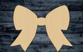 Ribbon Bow Christmas Gift Wood Cutout Shape Silhouette Blank Unpainted Sign 1/4 inch thick