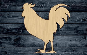 Rooster Chick Chicken Shape Silhouette Blank Unpainted Wood Cutout Sign 1/4 inch thick