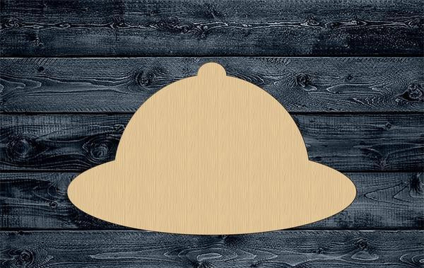 Safari Colonial Hat Wood Cutout Shape Silhouette Blank Unpainted Sign 1/4 inch thick