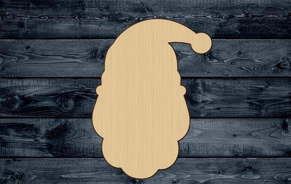 Santa Claus Christmas Wood Cutout Shape Silhouette Blank Unpainted Sign 1/4 inch thick
