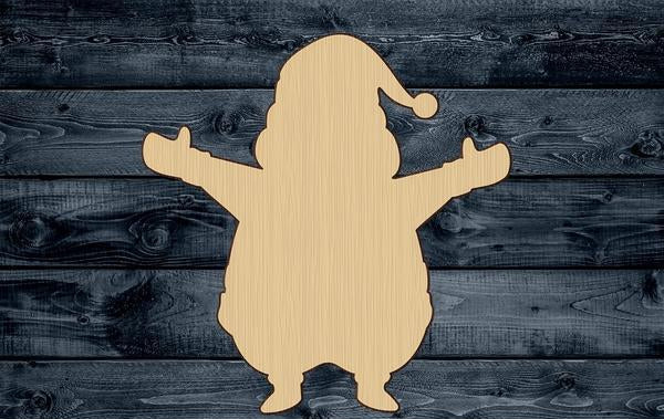 Santa Claus Christmas Wood Cutout Shape Silhouette Blank Unpainted Sign 1/4 inch thick