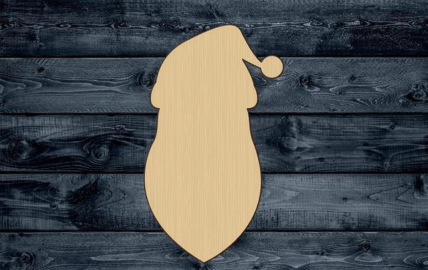 Santa Claus Wood Cutout Shape Silhouette Blank Unpainted Sign 1/4 inch thick