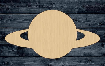 Saturn Planet Wood Cutout Shape Silhouette Blank Unpainted Sign 1/4 inch thick