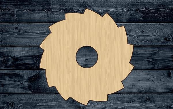 Saw Blade Circular Wood Cutout Silhouette Blank Unpainted Sign 1/4 inch thick