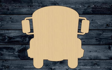 School Bus Wood Cutout Shape Silhouette Blank Unpainted Sign 1/4 inch thick