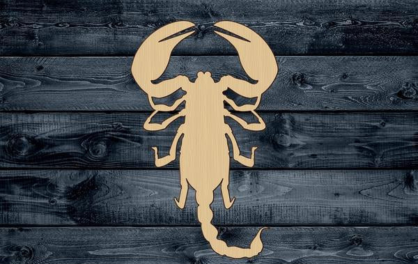 Scorpion Insect Wood Cutout Shape Silhouette Blank Unpainted 1/4 inch thick