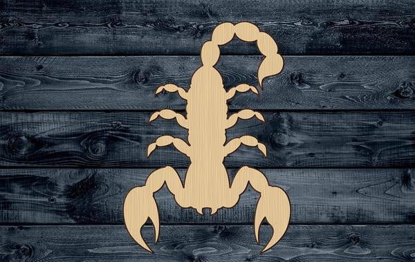 Scorpion Venom Sting Wood Cutout Shape Silhouette Blank Unpainted Sign 1/4 inch thick