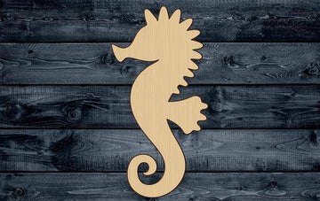 Seahorse Horse Sea Ocean Fish Animal Silhouette Blank Unpainted Wood Cutout Sign 1/4 inch thick