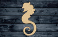 Seahorse Horse Sea Ocean Fish Animal Silhouette Blank Unpainted Wood Cutout Sign 1/4 inch thick