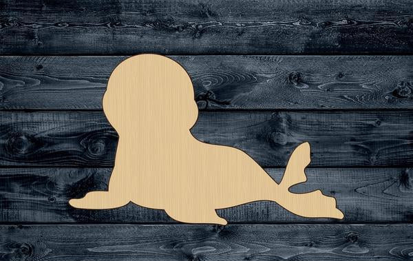Seal Baby Ocean Wood Cutout Shape Silhouette Blank Unpainted Sign 1/4 inch thick