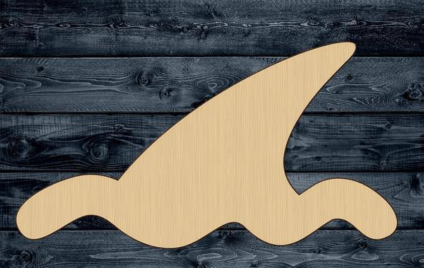 Shark Fin Ocean Cutout Shape Silhouette Blank Unpainted Sign 1/4 inch thick