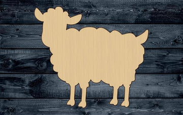 Sheep Animal Farm Shape Silhouette Blank Unpainted Wood Cutout Sign 1/4 inch thick