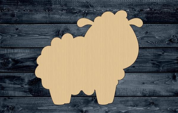 Sheep Baby Animal Farm Shape Silhouette Blank Unpainted Wood Cutout Sign 1/4 inch thick