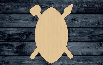 Shield Africa Badge Wood Cutout Shape Silhouette Blank Unpainted Sign 1/4 inch thick