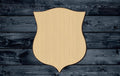 Shield Badge Police Wood Cutout Shape Silhouette Blank Unpainted Sign 1/4 inch thick