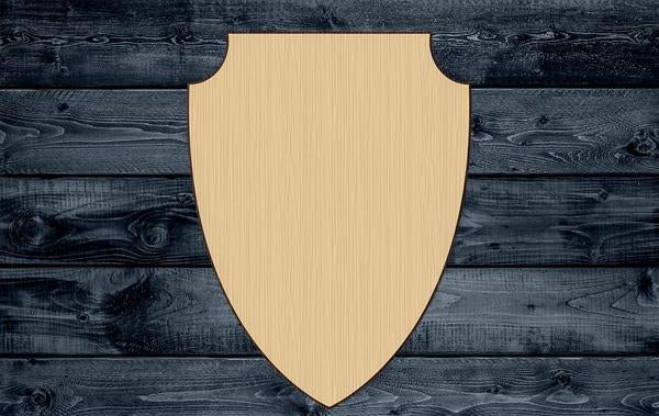 Shield Badge Wood Cutout Shape Silhouette Blank Unpainted Sign 1/4 inch thick