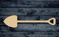 Shovel Gardening Wood Cutout Shape Silhouette Blank Unpainted Sign 1/4 inch thick