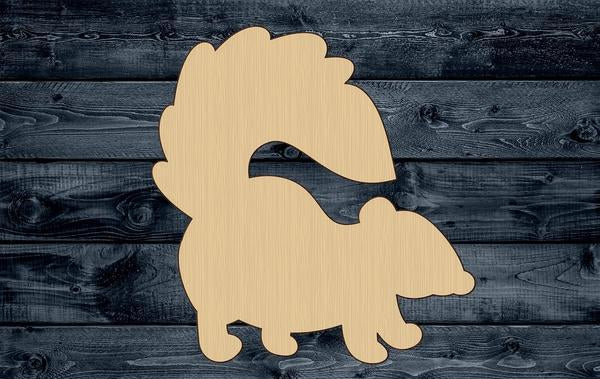 Skunk Baby Wood Cutout Silhouette Blank Unpainted Sign 1/4 inch thick