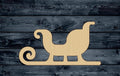 Sleigh Santa Claus Christmas Wood Cutout Shape Silhouette Blank Unpainted Sign 1/4 inch thick