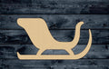 Sleigh Santa Claus Christmas Wood Cutout Shape Silhouette Blank Unpainted Sign 1/4 inch thick