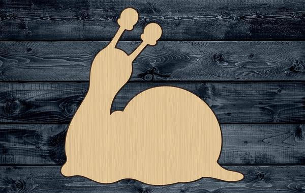 Snail Shape Silhouette Blank Unpainted Wood Cutout Sign 1/4 inch thick