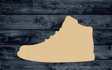 Sneaker Shoe Shape Silhouette Blank Unpainted Wood Cutout Sign 1/4 inch thick