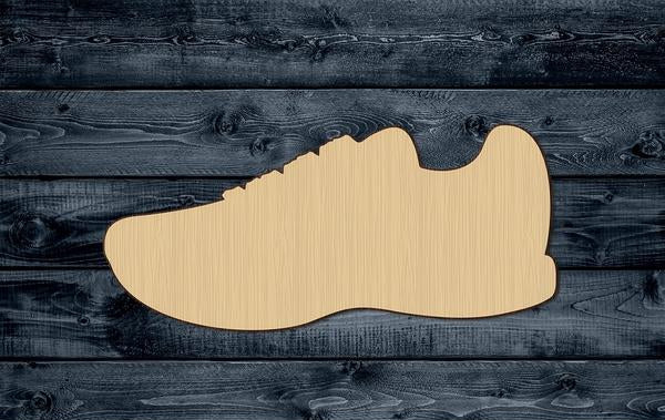 Sneaker Tennis Shoe Sport Wood Cutout Shape Contour Unpainted Sign 1/4 inch thick