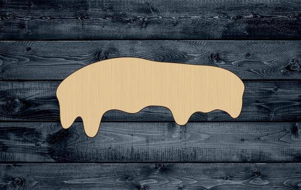 Snow Splatter Drip Water Wood Cutout Shape Silhouette Blank Unpainted Sign 1/4 inch thick
