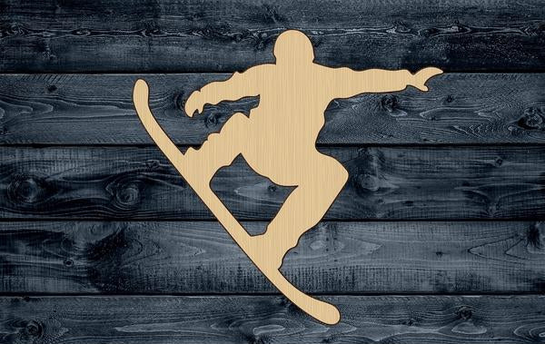 Snowboard Surf Winter Wood Cutout Shape Silhouette Blank Unpainted Sign 1/4 inch thick