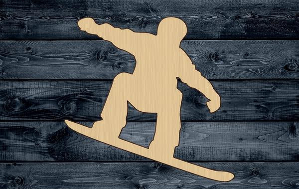 Snowboard Surf Winter Wood Cutout Shape Silhouette Blank Unpainted Sign 1/4 inch thick