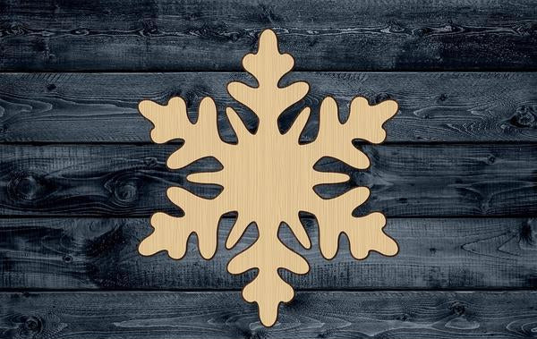 Snowflake Wood Cutout Shape Silhouette Blank Unpainted Sign 1/4 inch thick