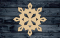 Snowflake Wood Cutout Shape Silhouette Blank Unpainted Sign 1/4 inch thick