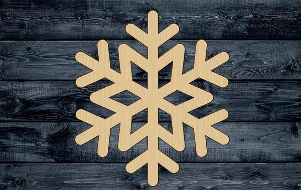 Snowflake Wood Cutout Shape Silhouette Blank Unpainted Sign 1/4 inch thick